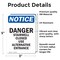 Signmission Danger Stairwell Closed Use Alternative, 3.5 in W x Rectangle, Vinyl Decal OS-2PACK-NS-D-35-V-10922 - alternate 4